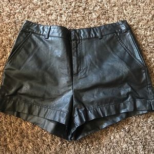 Leather shorts